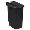 Corbeille de tri sur roues 85L - Couvercle plein noir