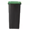 Conteneur de tri en plastique 85L - Couvercle plein vert