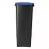 Conteneur de tri en plastique 110L - couvercle fermé bleu