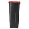 Conteneur de tri en plastique 110L - couvercle fermé rouge