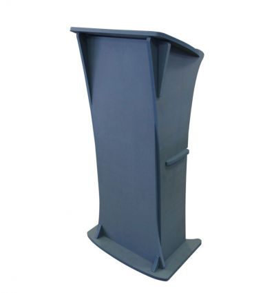 Apparence du pupitre de conférence bleu foncé vue de côté