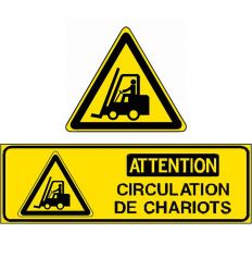 Pictogramme Danger chariot élévateur - W014