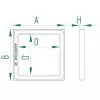 Dimensions tampon hydraulique 50x50 C250