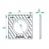 Dimensiosn cadre regard de trottoir 70 x 70 en fonte 