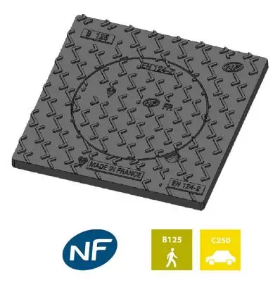 Regard de trottoir 70 x 70 en fonte B125
