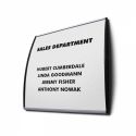 Photo : Plaque de porte galbée pour bureau 120 x 105 mm