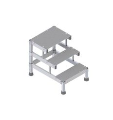 Marchepied sécurisé 3 marches en aluminium