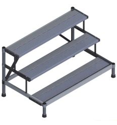 Marchepied large 2 ou 3 marches en aluminium