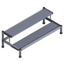 Photo : Marchepied large 2 ou 3 marches en aluminium 2 - 1,00 x 0,26 m