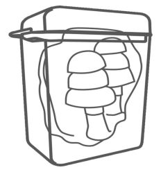 Boîte de rangement pour bouchons d'oreille réutilisables