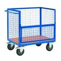 Photo : Chariot conteneur grillagé refermable 500 kg L. 1180 x l. 735 x H. 1065 mm (sans)