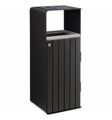 Poubelle de tri sélectif extérieur à latte - Tri Déchets