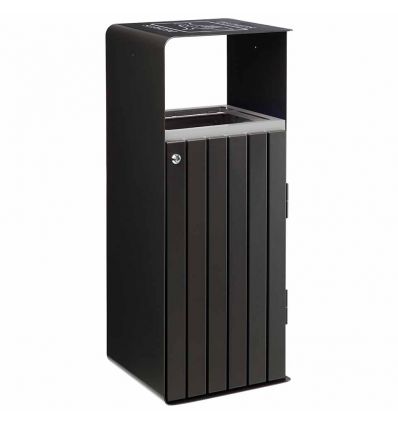 Poubelle de tri sélectif extérieur à latte - Tri Déchets