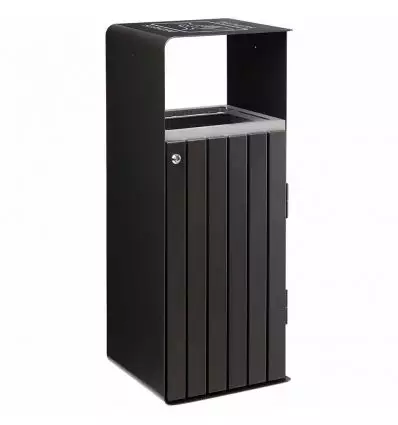 Poubelle de tri sélectif extérieur à latte - Tri Déchets