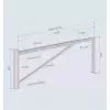 Dimensiosn Barrière pivotante