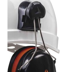 Zoom coquilles anti bruit montées sur casque