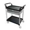 Desserte d'atelier plastique 2 tiroirs verrouillables 680 x 450 mm