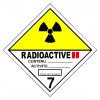 Étiquette matières radioactives Catégorie II Classe 7