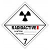 Étiquette matières radioactives Catégorie I Classe 7