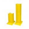 Support en acier jaune pour protection de rack intermédiaire