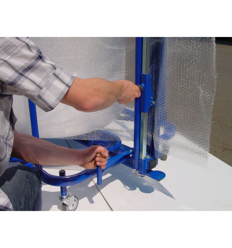 Machine à emballer de film manuel - 49,5 cm - Distributeur de film étirable  - Outil pour emballage alimentaire - Bleu