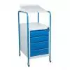 Pupitre d'atelier mobile bloc pupitre inclinable 150 kg 4 tiroirs