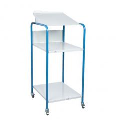 Pupitre d'atelier mobile bloc pupitre inclinable 150 kg 2 étagères