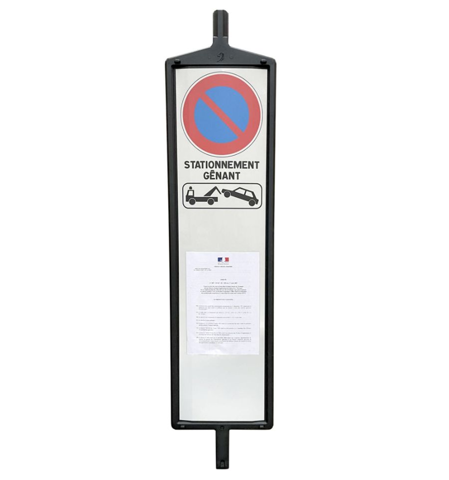 Kit panneau stationnement interdit sur socle lesté