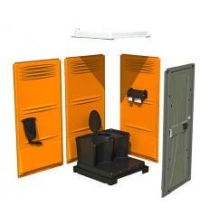 WC de chantier 210 litres orange