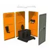 WC de chantier 210 litres orange