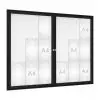 Vitrine d'affichage extérieur noire avec 18 A4 et 2 portes battantes