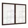 Vitrine d'affichage extérieur marron avec 18 A4 et 2 portes battantes