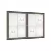 Vitrine d'affichage extérieur grise avec 8 A4 et 2 portes battantes