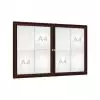 Vitrine d'affichage extérieur marron avec 8 A4 et 2 portes battantes