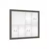 Vitrine d'affichage extérieur grise avec 8 A4 et porte battante simple
