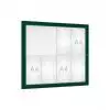 Vitrine d'affichage extérieur verte avec 8 A4 et porte battante simple