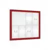 Vitrine d'affichage extérieur rouge avec 8 A4 et porte battante simple