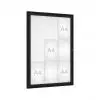 Vitrine d'affichage extérieur noire avec 9 A4 et porte battante
