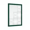 Vitrine d'affichage extérieur verte 9 A4 porte battante