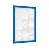 Vitrine d'affichage extérieur bleue 9 A4 porte battante