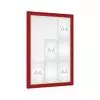 Vitrine d'affichage extérieur rouge 9 A4 porte battante