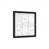 Vitrine d'affichage extérieur noire 6 A4 porte battante