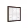 Vitrine d'affichage extérieur marron 6 A4 porte battante
