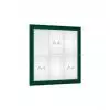 Vitrine d'affichage extérieur verte 6 A4 porte battante