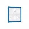 Vitrine d'affichage extérieur bleue 6 A4 porte battante