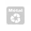 Autocollant recyclage poubelle - Métal