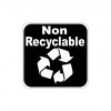 Autocollant recyclage - Non recyclable