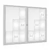 Vitrine d'affichage extérieur anodisé 18 feuilles A4 avec deux portes battantes