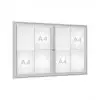 Vitrine d'affichage extérieur anodisé 8 feuilles A4 avec deux portes battantes
