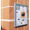 Photo : Vitrine d'affichage extérieur Grand format - 9A4 à 30A4 Anodisé - Plexiglass - 9 A4 - H 1000 x L 750 mm